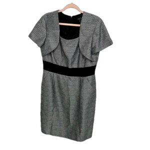 Tahari Gray and Black Dress